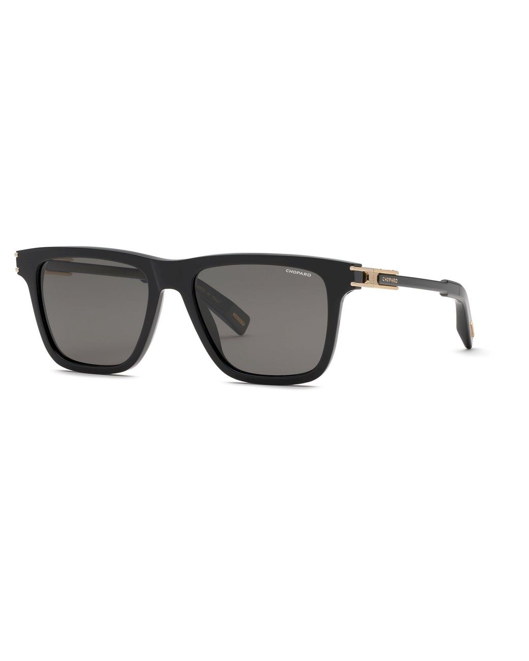 Chopard Black Sch398 700P Sunglasses Acetate Smoke Squared Polarized for men