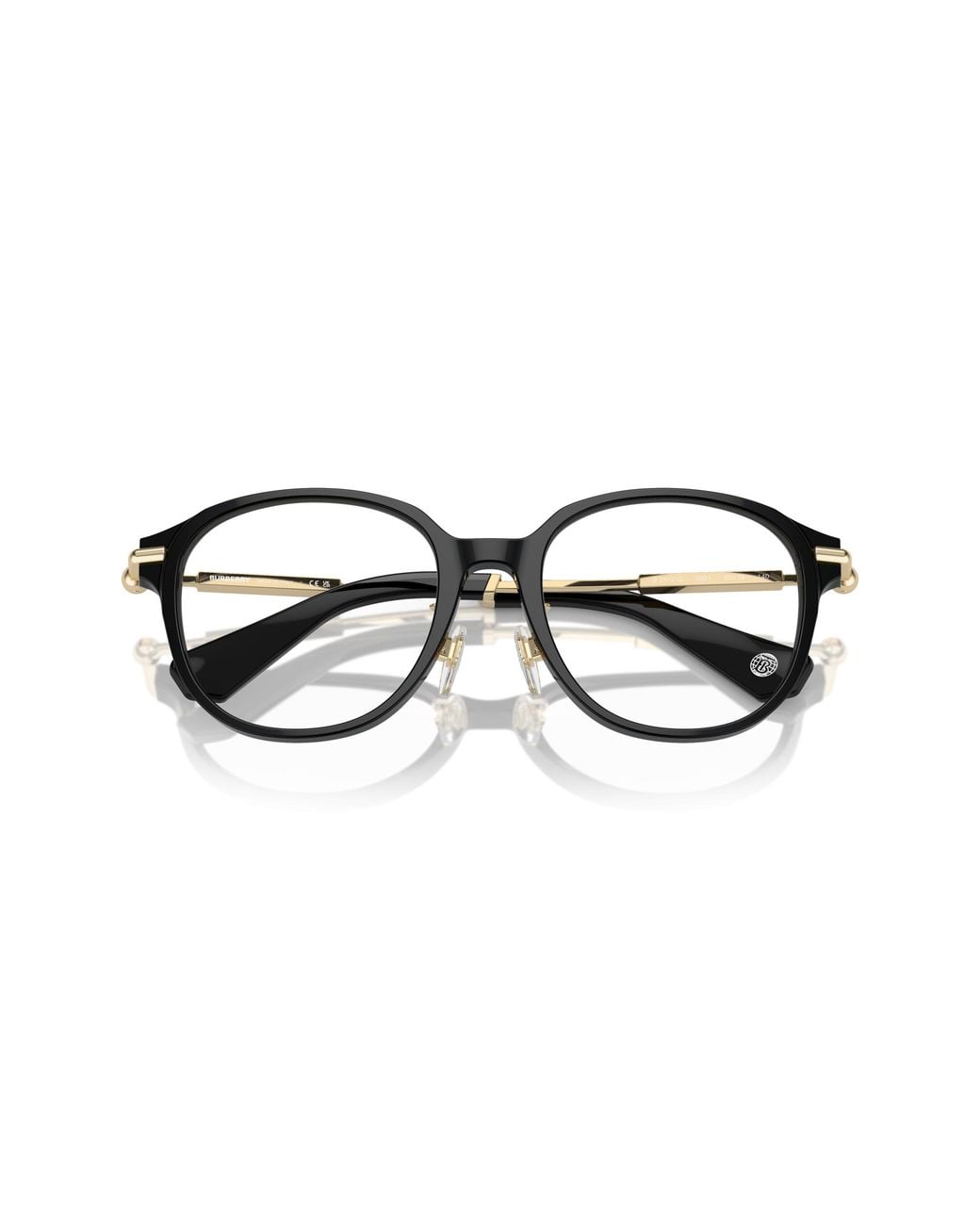 Burberry Black Be2412D 3001 Optical Frames Acetate Round Normal