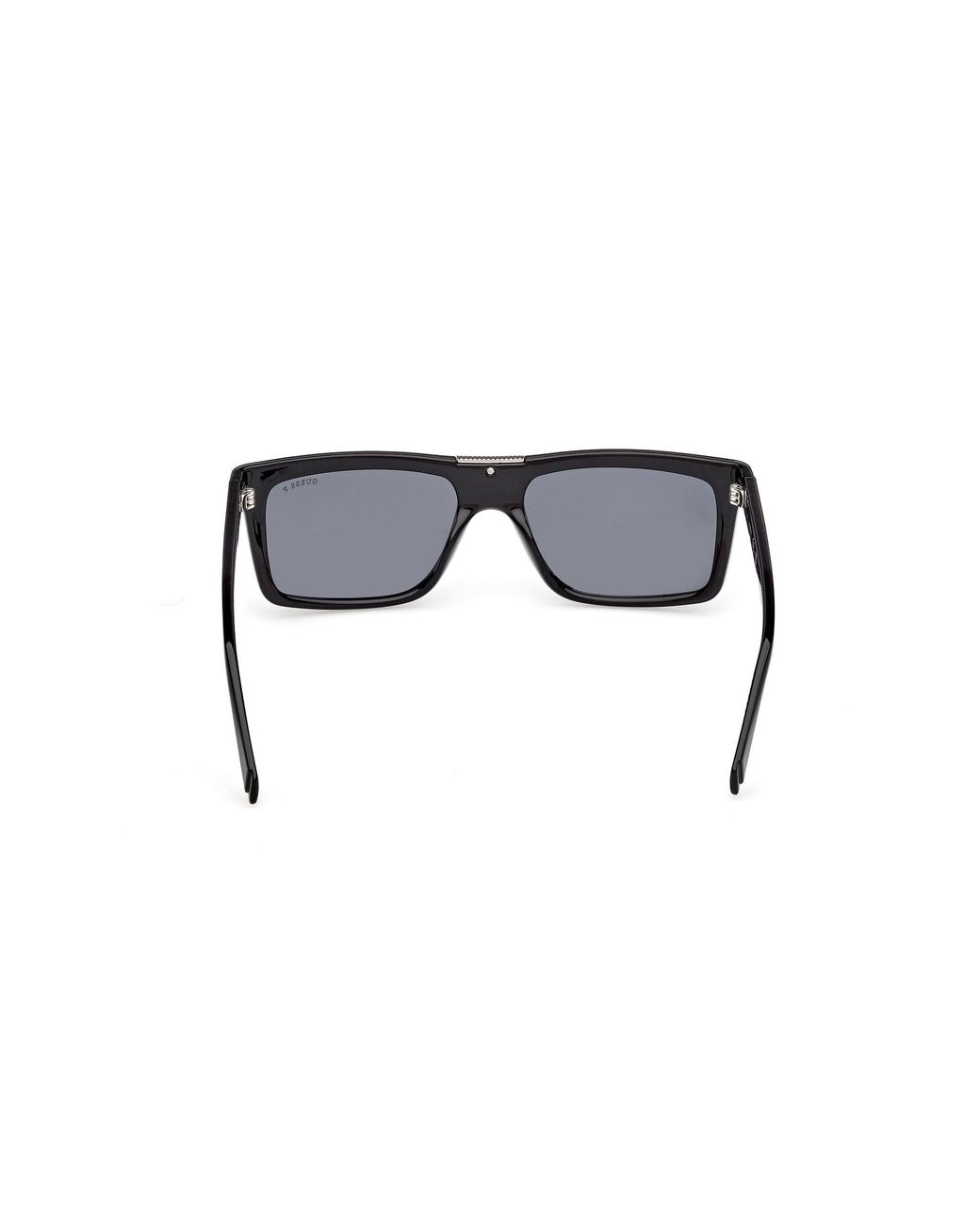 Guess Black Gu00274 01D Sunglasses Injected Smoke Squared Polarized for men