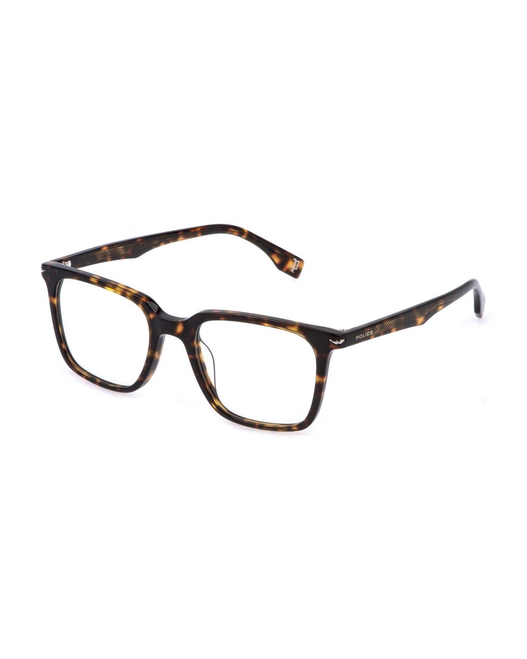 Police Black Vplg73E Champ 2 06E4 Optical Frames Acetate Squared for men