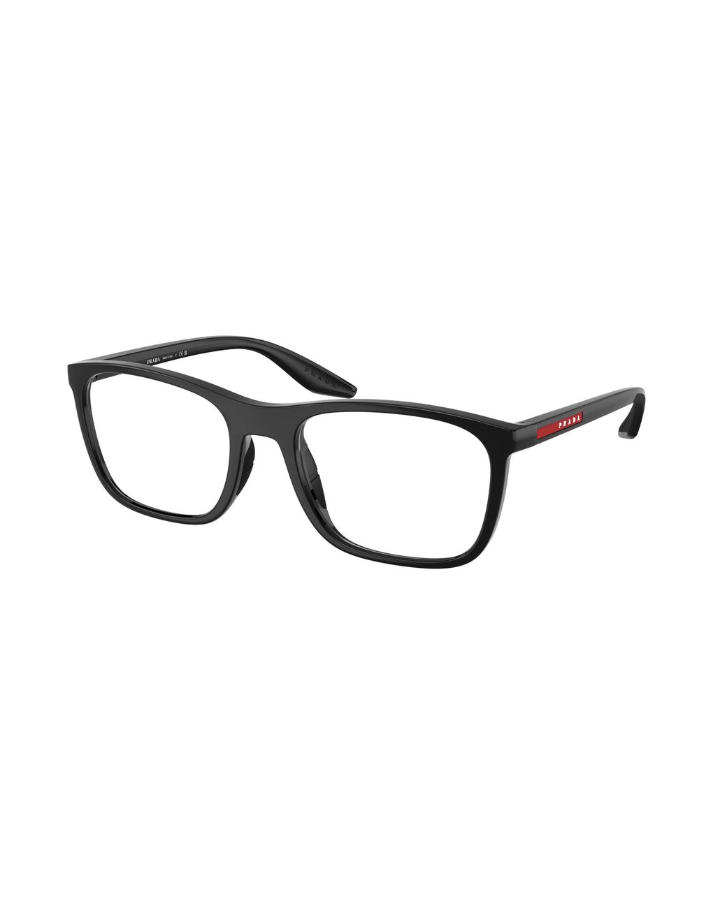 Prada Linea Rossa Black Ps 06Tv 16K1O1 Optical Frames Injected Transparent Geometric Normal for men