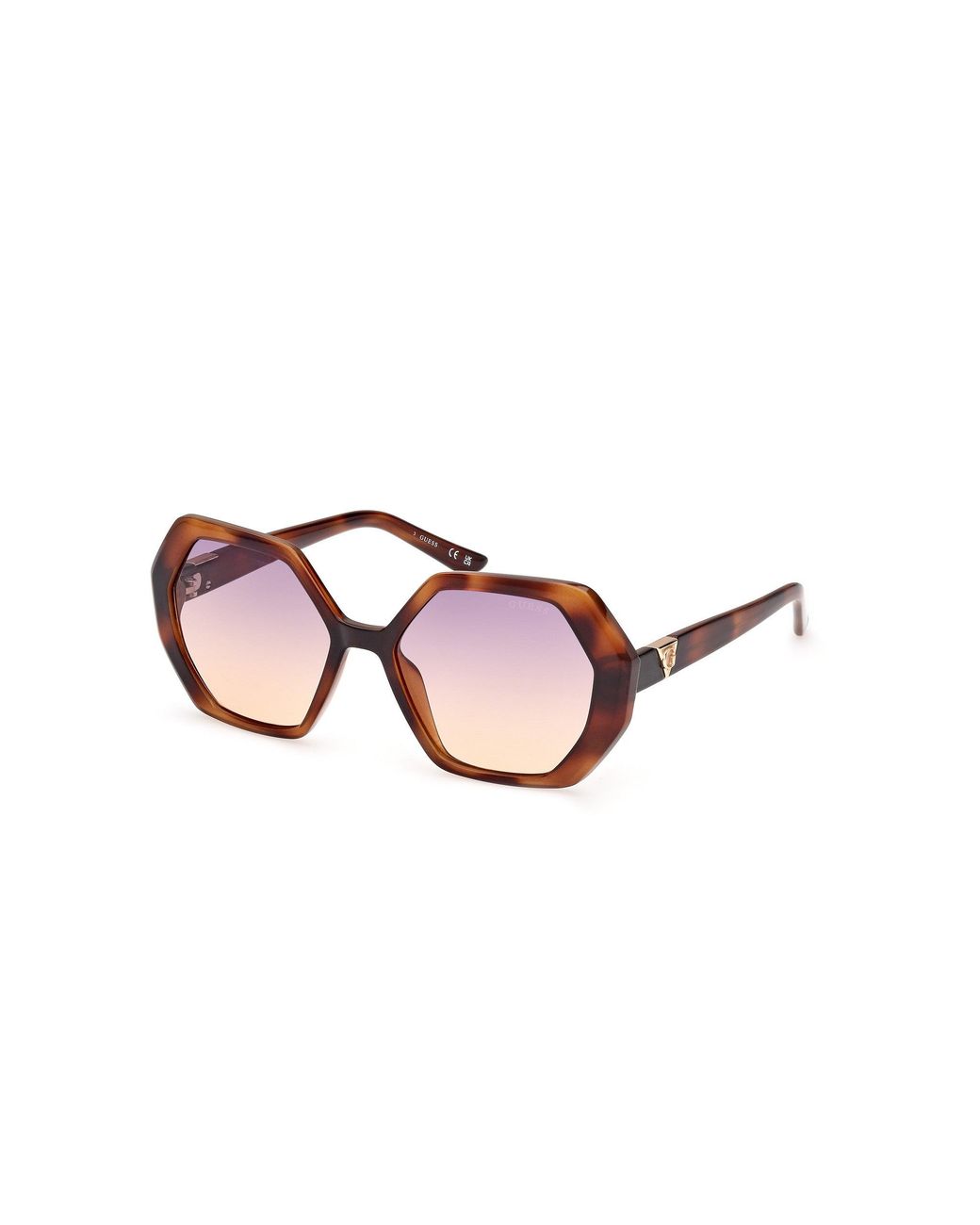 Guess Black Gu7879 53Z Sunglasses Injected Geometric Normal Shaded