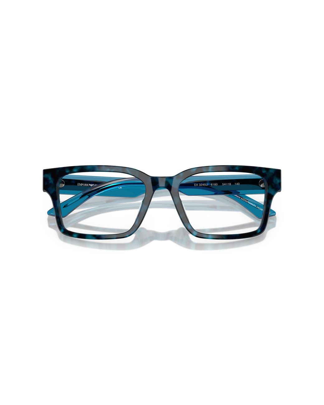 Emporio Armani Black Ea3245U 6180 Optical Frames Acetate Squared Normal