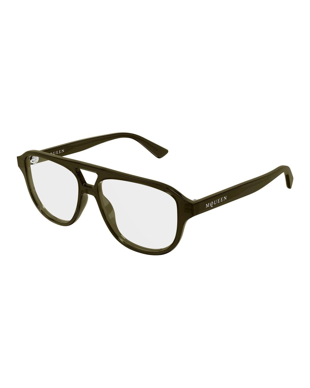 McQueen Black Am0574O 004 Optical Frames Acetate Transparent Pilot