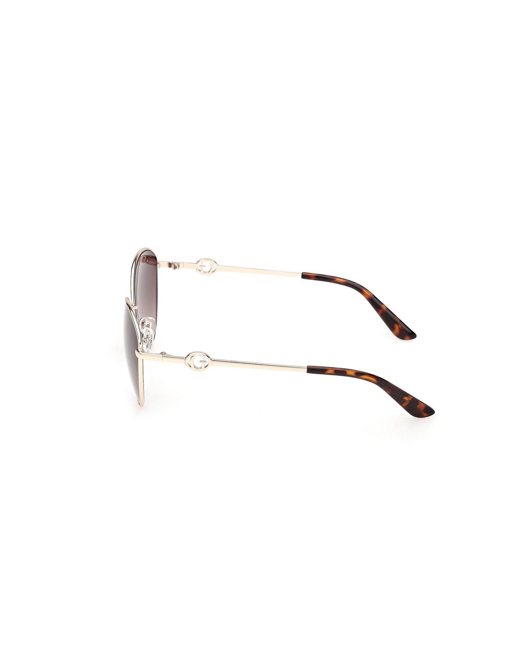 Guess Black Gu00284 32F Sunglasses Metal Round Normal
