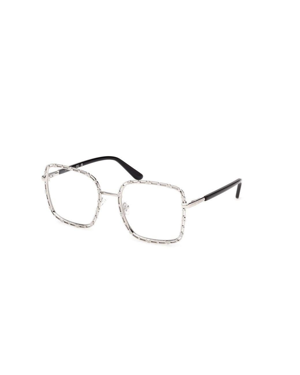 Guess Black Gu50364 010 Optical Frames Metal Squared Normal