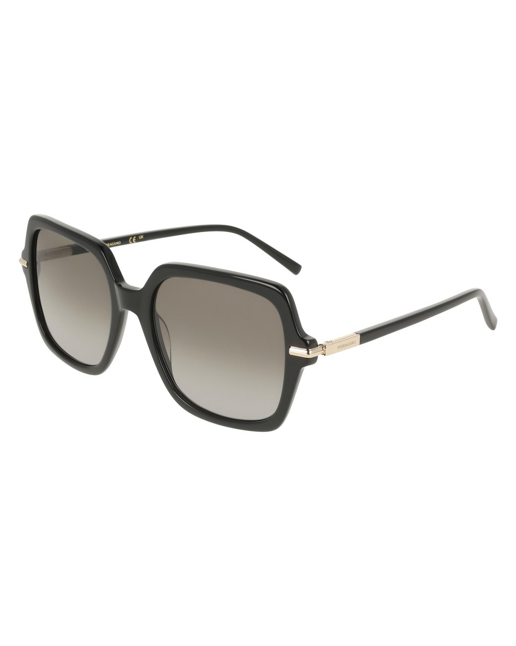 Ferragamo Black Sf2076S 001 Sunglasses Acetate Squared Normal
