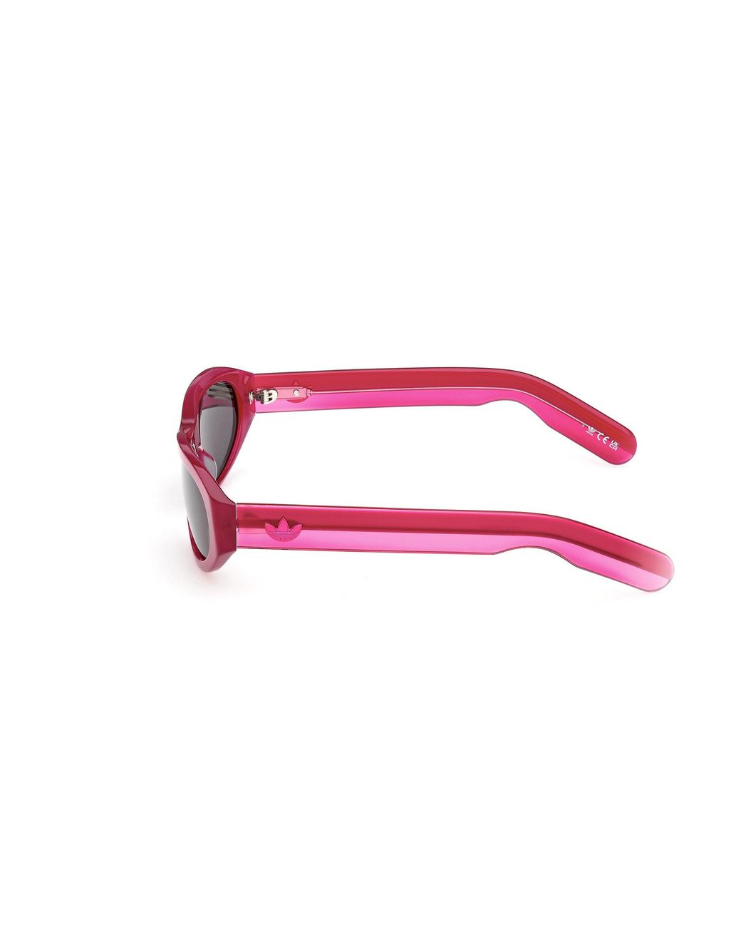 Adidas Pink Or0139 72A Sunglasses Acetate Smoke Round Normal