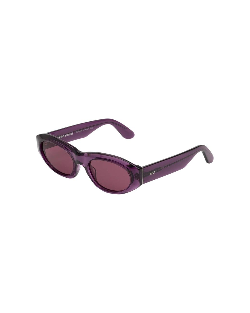 Retrosuperfuture Purple 9Kh Cinema Melanzana Sunglasses Acetate Geometric Normal