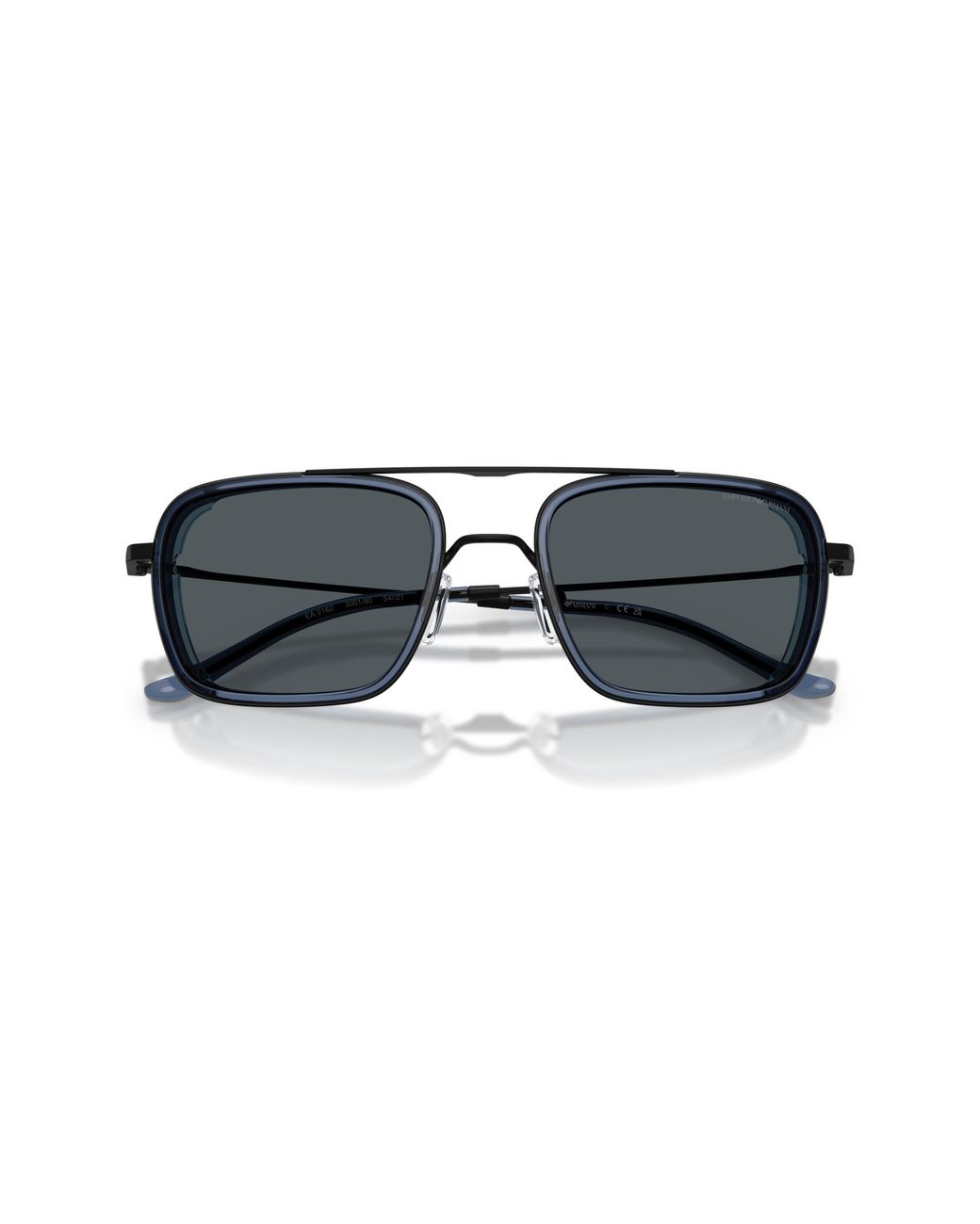 Emporio Armani Black Ea2162 300180 Sunglasses Metal Squared Normal for men