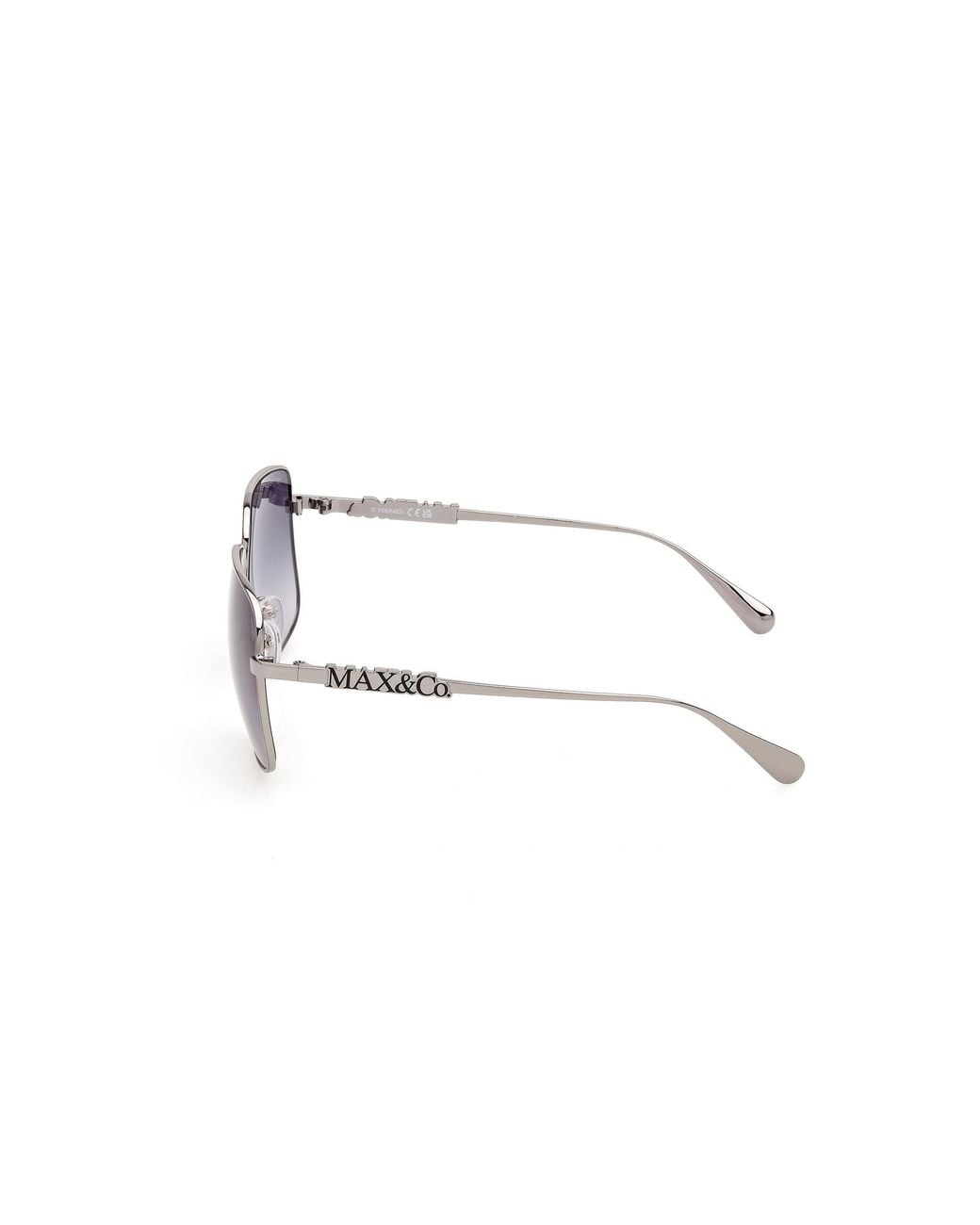 MAX&Co. Black Mo0170 14W Sunglasses Metal Squared Normal