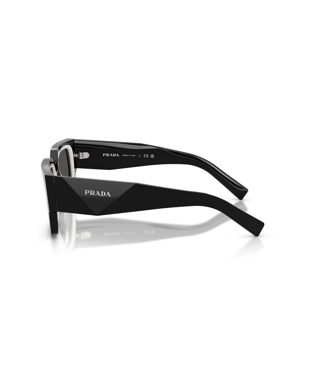 Prada Black Pr B17S 16K08Z Sunglasses Acetate Squared Normal for men