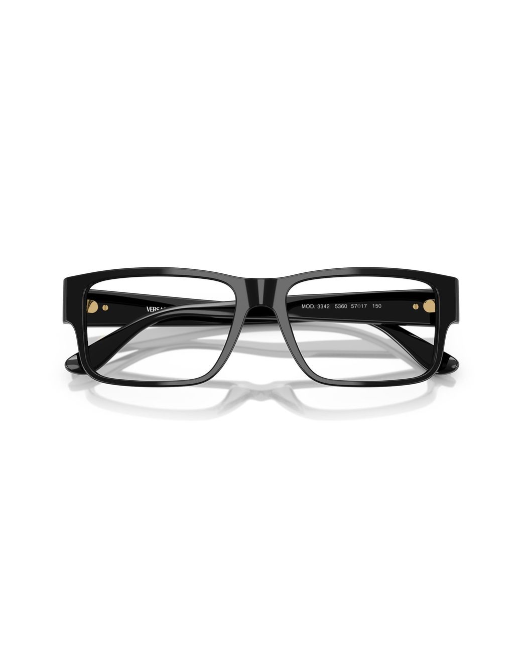 Versace Black Ve3342 5360 Optical Frames Acetate Squared Normal for men