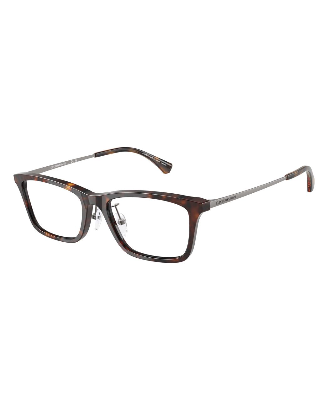 Emporio Armani Black Ea3252D 5026 Optical Frames Acetate Squared Normal for men