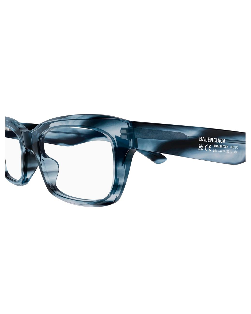 Balenciaga Black Bb0427O 004 Optical Frames Acetate Transparent Squared for men