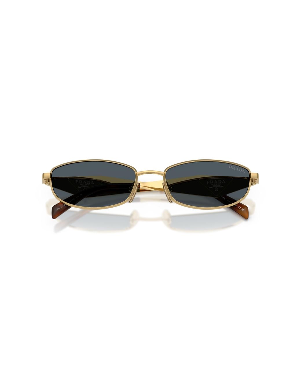 Prada Black Pr D51S 5Ak70B Sunglasses Metal Round Normal