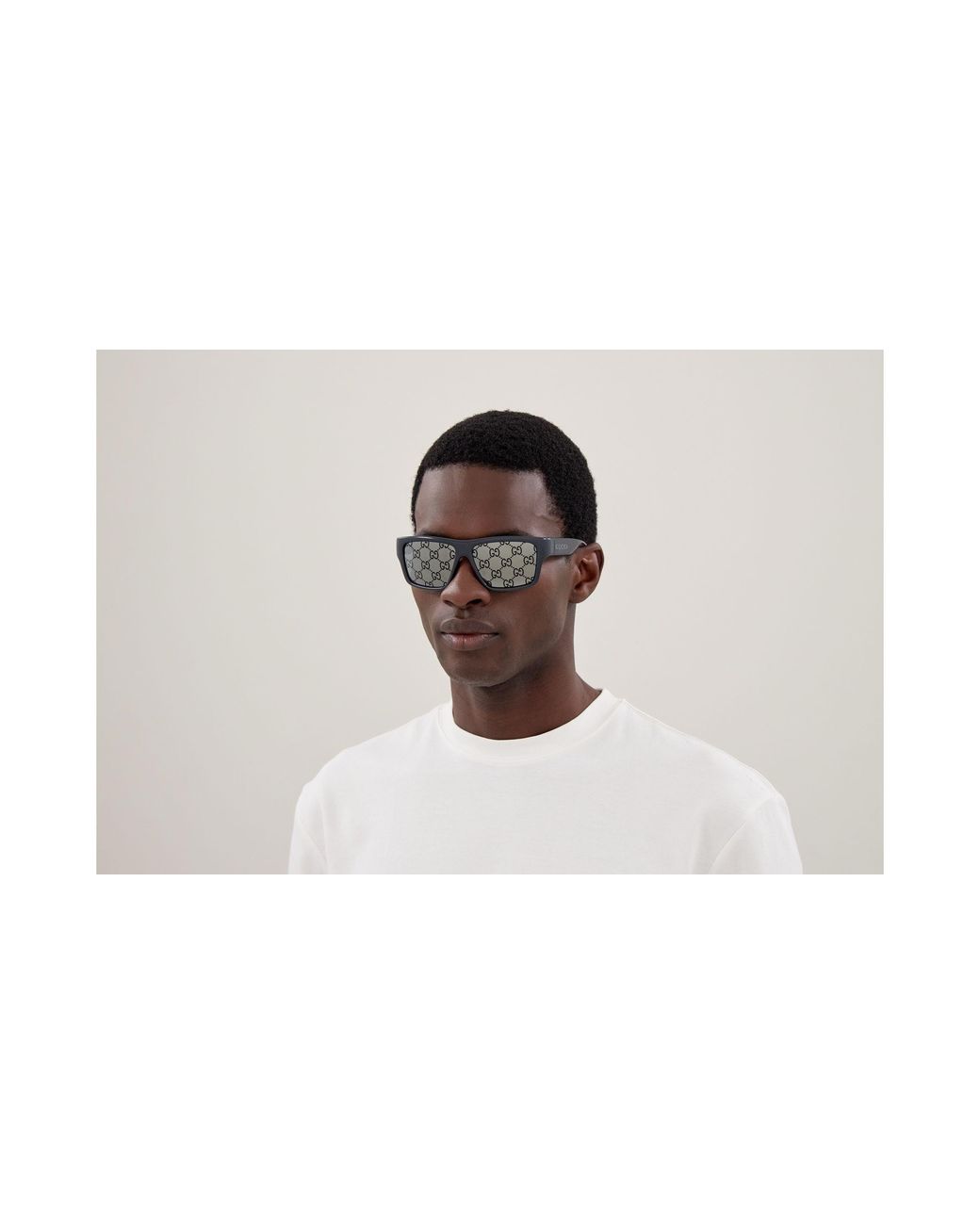 Gucci Black Gg2239S 004 Sunglasses Injected Geometric Mirrored for men