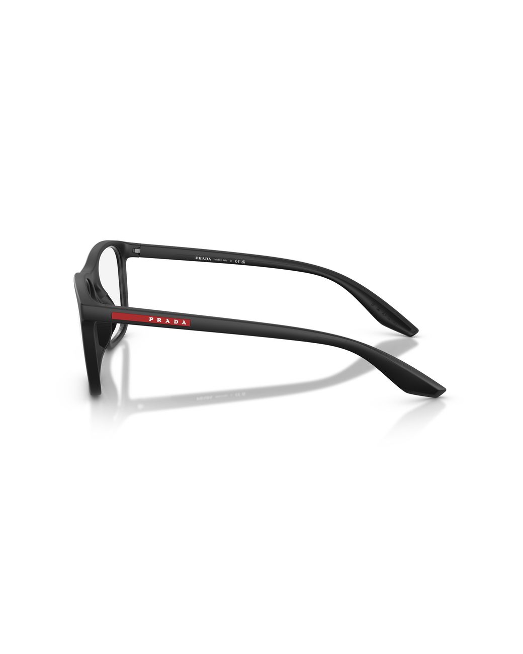 Prada Linea Rossa Black Ps 06Tv 12P1O1 Optical Frames Injected Transparent Geometric Normal for men