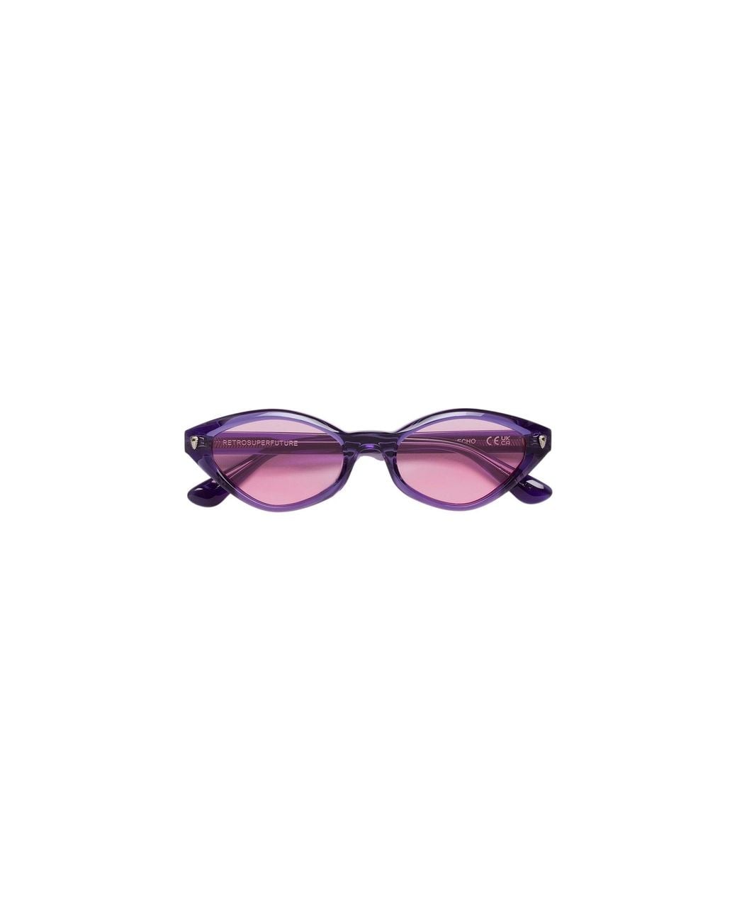 Retrosuperfuture Black Plm Echo Dreamer Sunglasses Acetate Geometric Normal