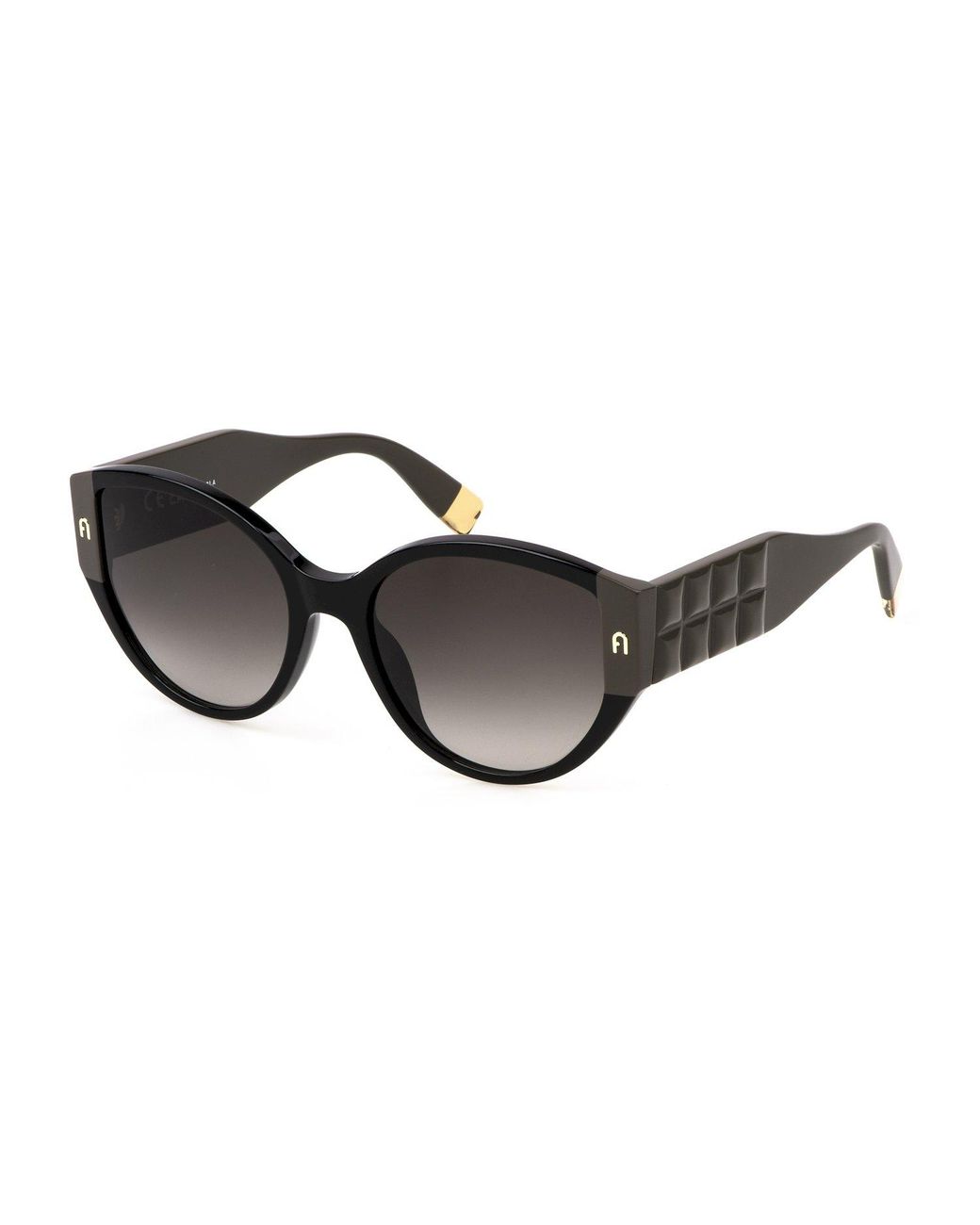 Furla Black Sfu784 700 Sunglasses Acetate Smoke Butterfly Normal Shaded
