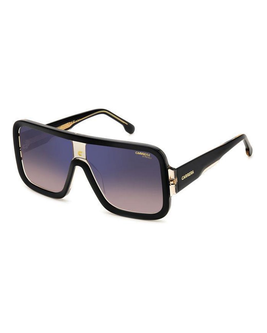 Carrera Black Flaglab 14 0Wm/A8 Sunglasses Acetate Squared Normal Shaded