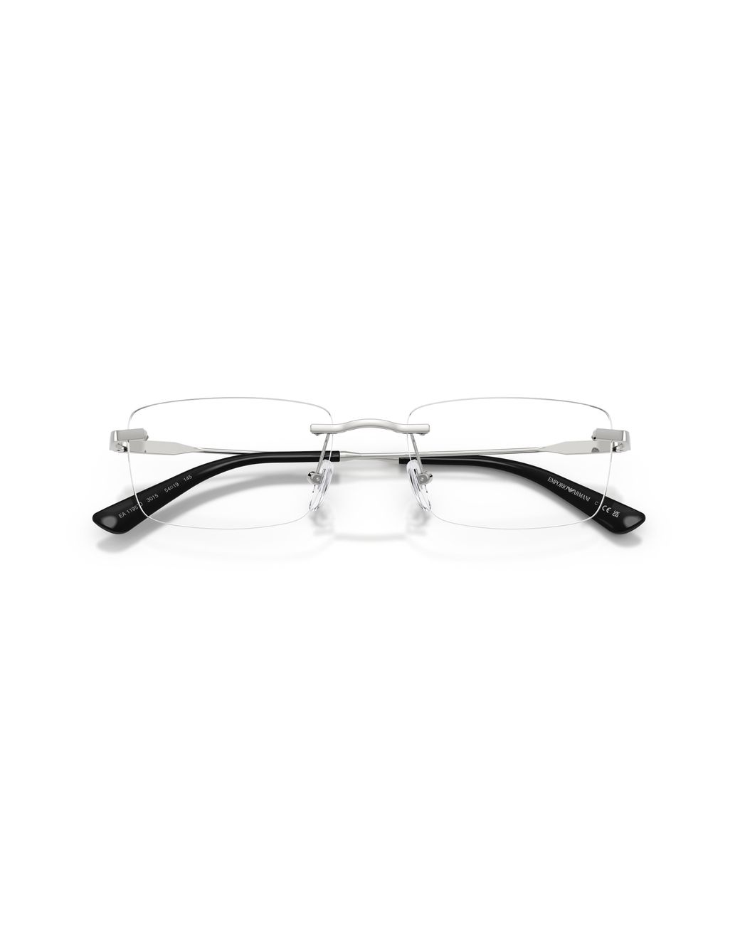 Emporio Armani Black Ea1195Td 3015 Optical Frames Titanium Transparent Squared Normal for men