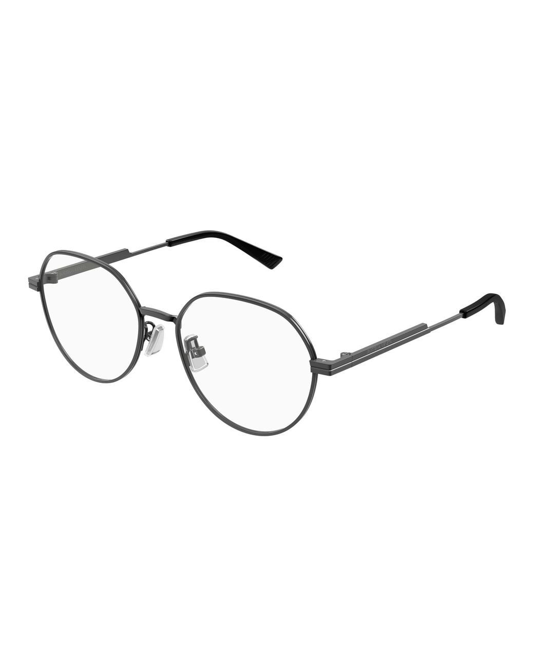 Bottega Veneta Black Bv1520Oj 003 Montature Da Vista Metallo Trasparente Rotonda