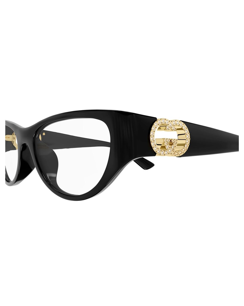 Gucci Black Gg1825O 004 Optical Frames Injected Transparent Cat Eye