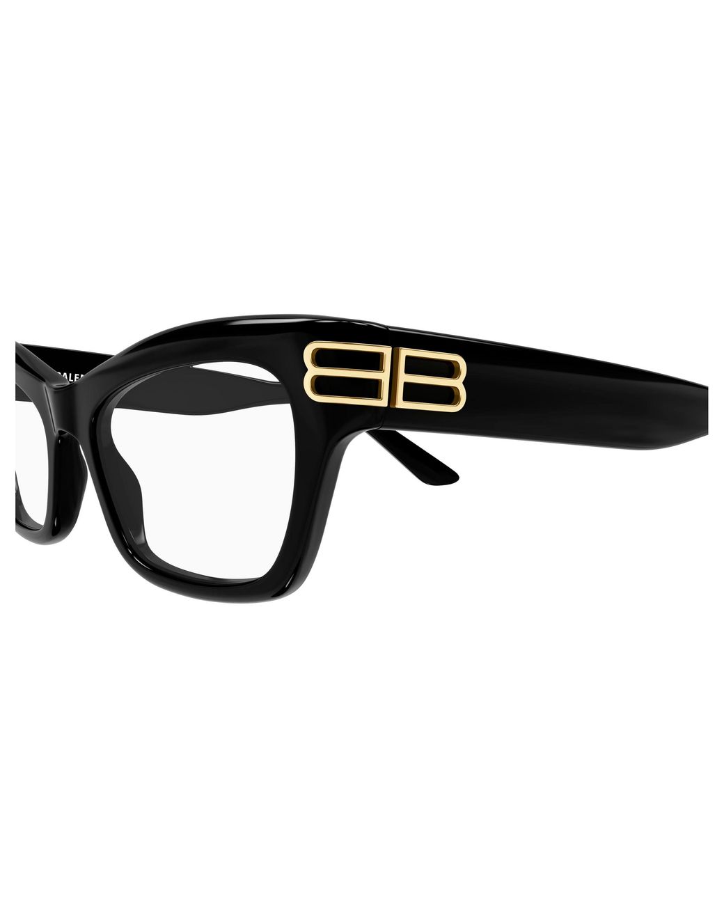 Balenciaga Black Bb0435O 001 Optical Frames Acetate Transparent Cat Eye