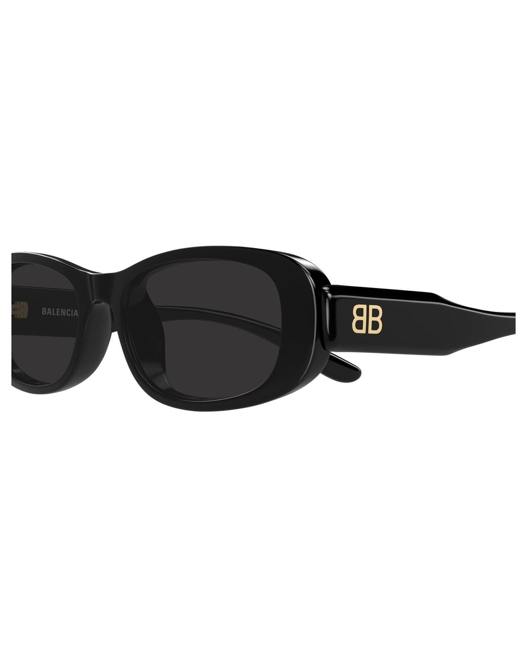 Balenciaga Black Bb0511Sk 001 Occhiali Da Sole Acetato Grigio Squadrata