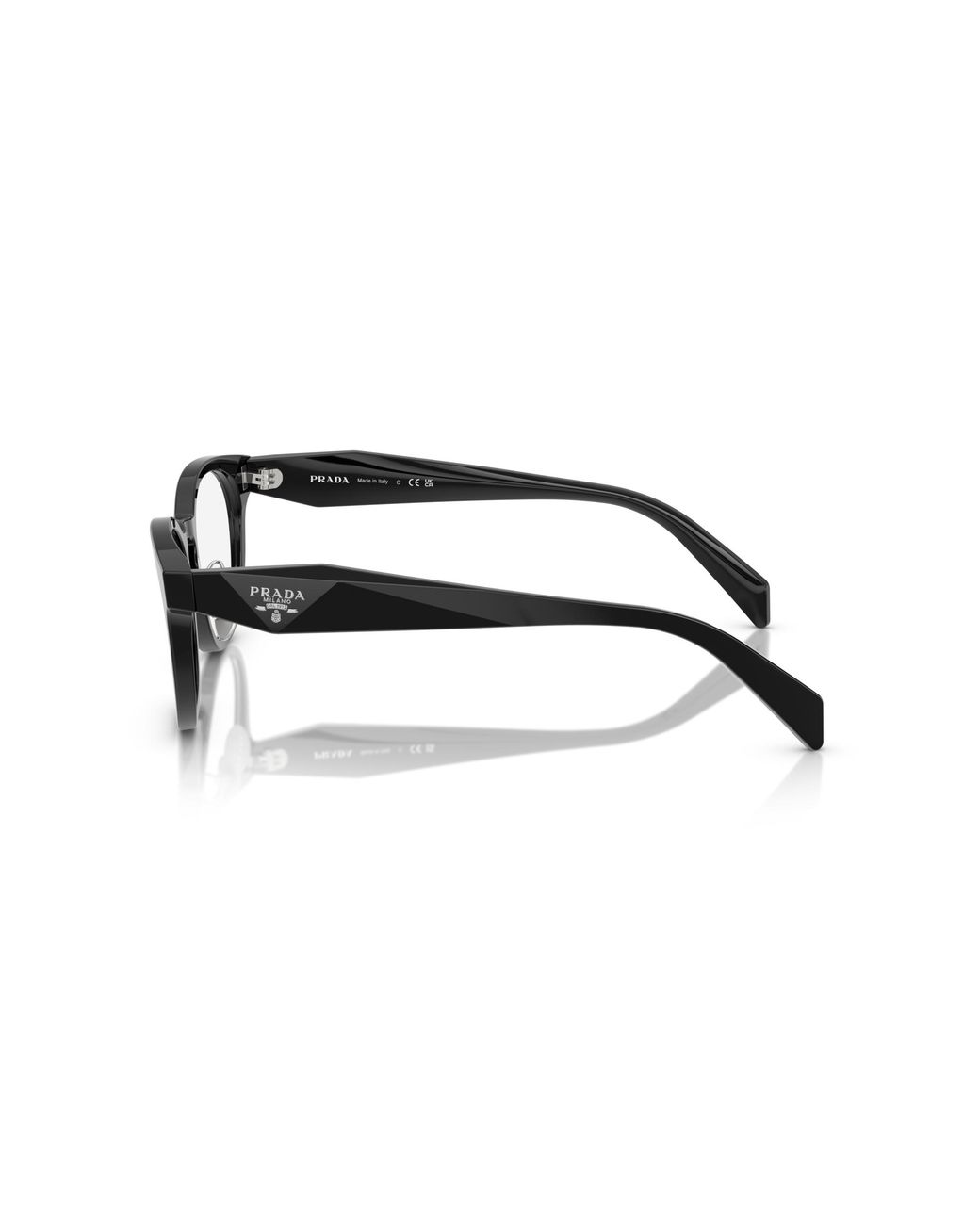 Prada Black Pr B06Vd 16K1O1 Optical Frames Acetate Transparent Pantos Normal
