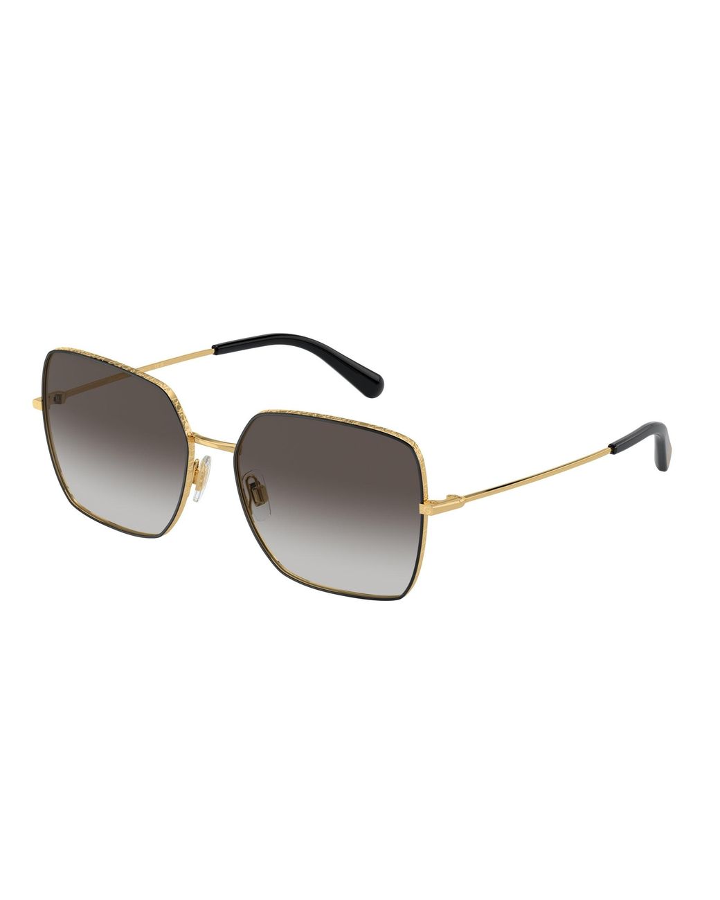 Dolce & Gabbana Black Dg2242 13348G Sunglasses Metal Squared Normal Shaded