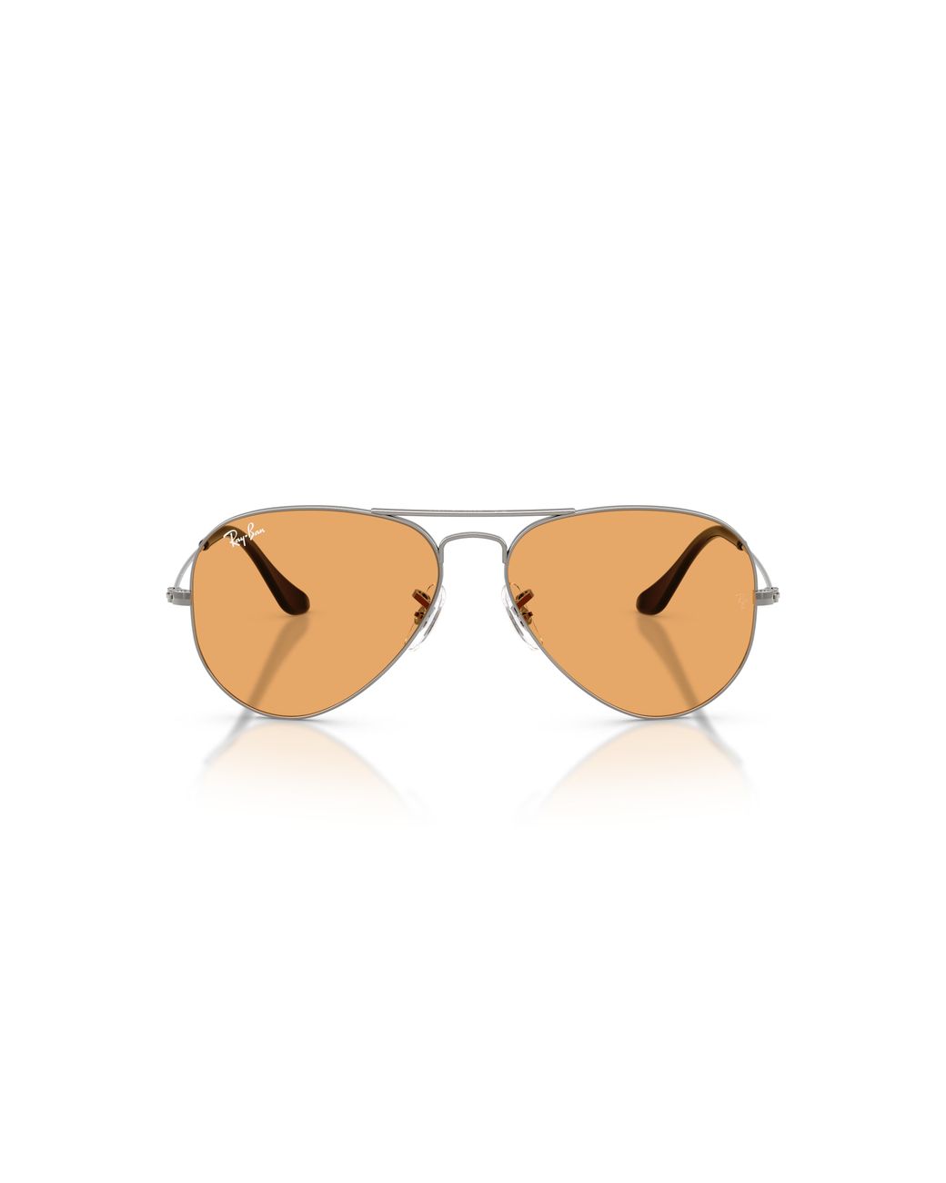 Ray-Ban Black Aviator Classic Summer Capsule Sunglasses Frame Orange Lenses