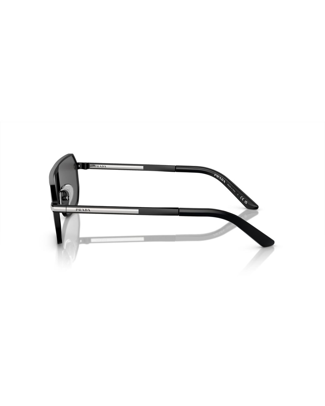 Prada Black Pr A53S 1Bo5S0 Sunglasses Metal Pillow Normal for men