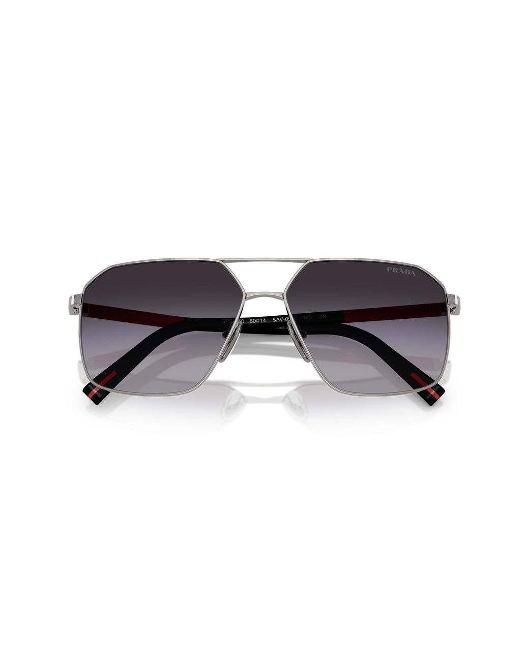 Prada Linea Rossa Black Ps A50S 5Av09U Sunglasses Metal Geometric Normal Shaded for men