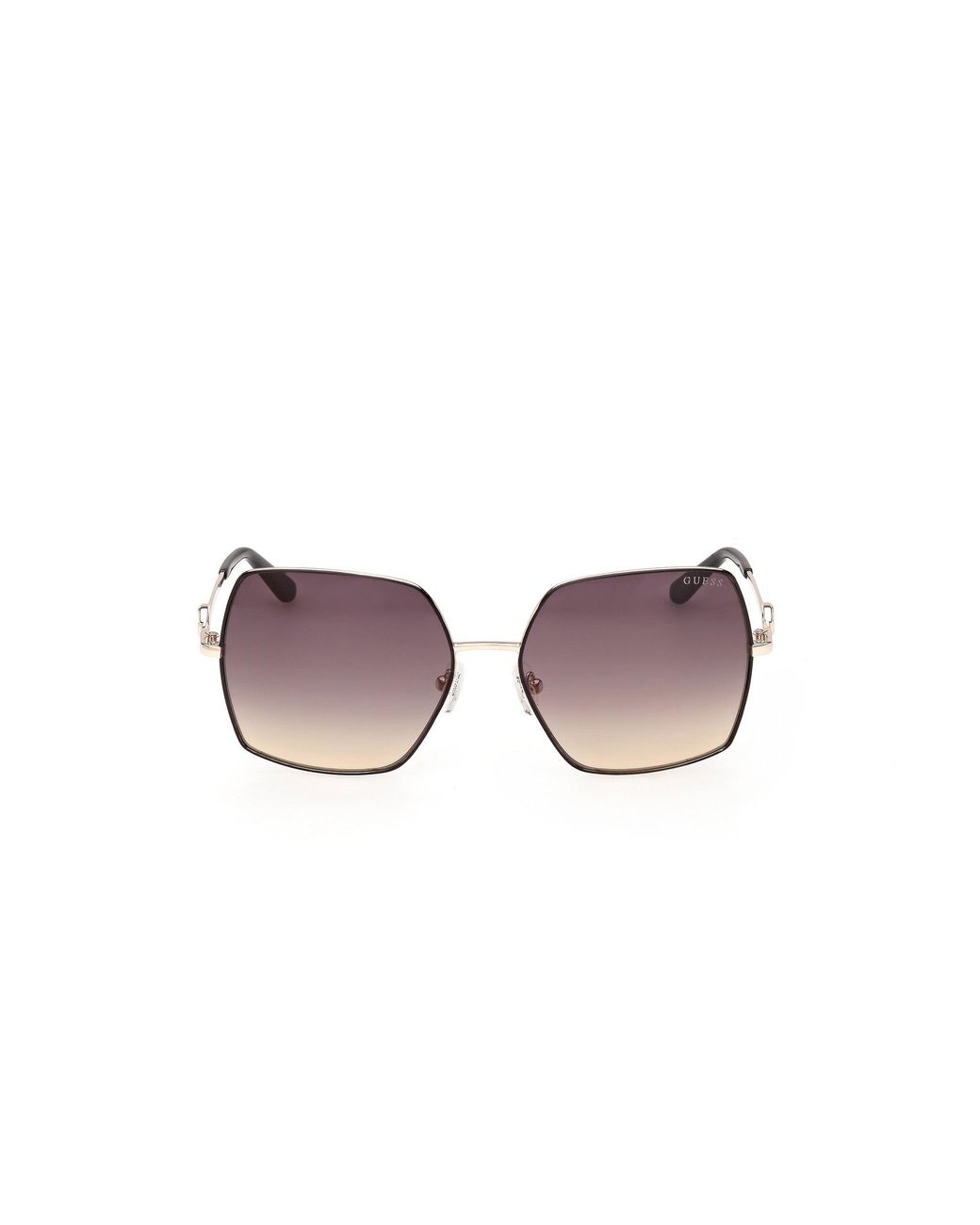 Guess Black Gu00285 05B Sunglasses Metal Smoke Squared Normal