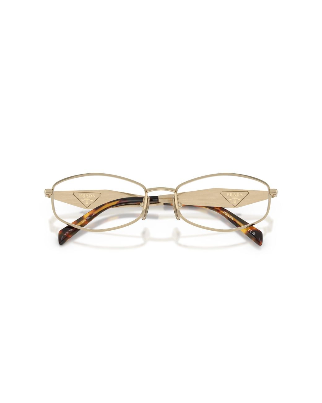 Prada Black Pr D58V Zvn1O1 Optical Frames Metal Transparent Round Normal