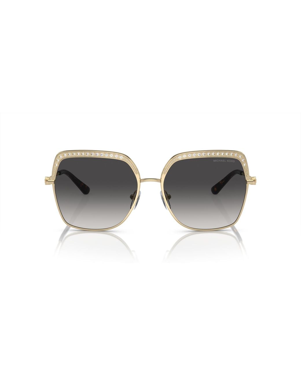 Michael Kors Black Mk1141 Greenpoint 10188G Sunglasses Metal Squared Normal Shaded