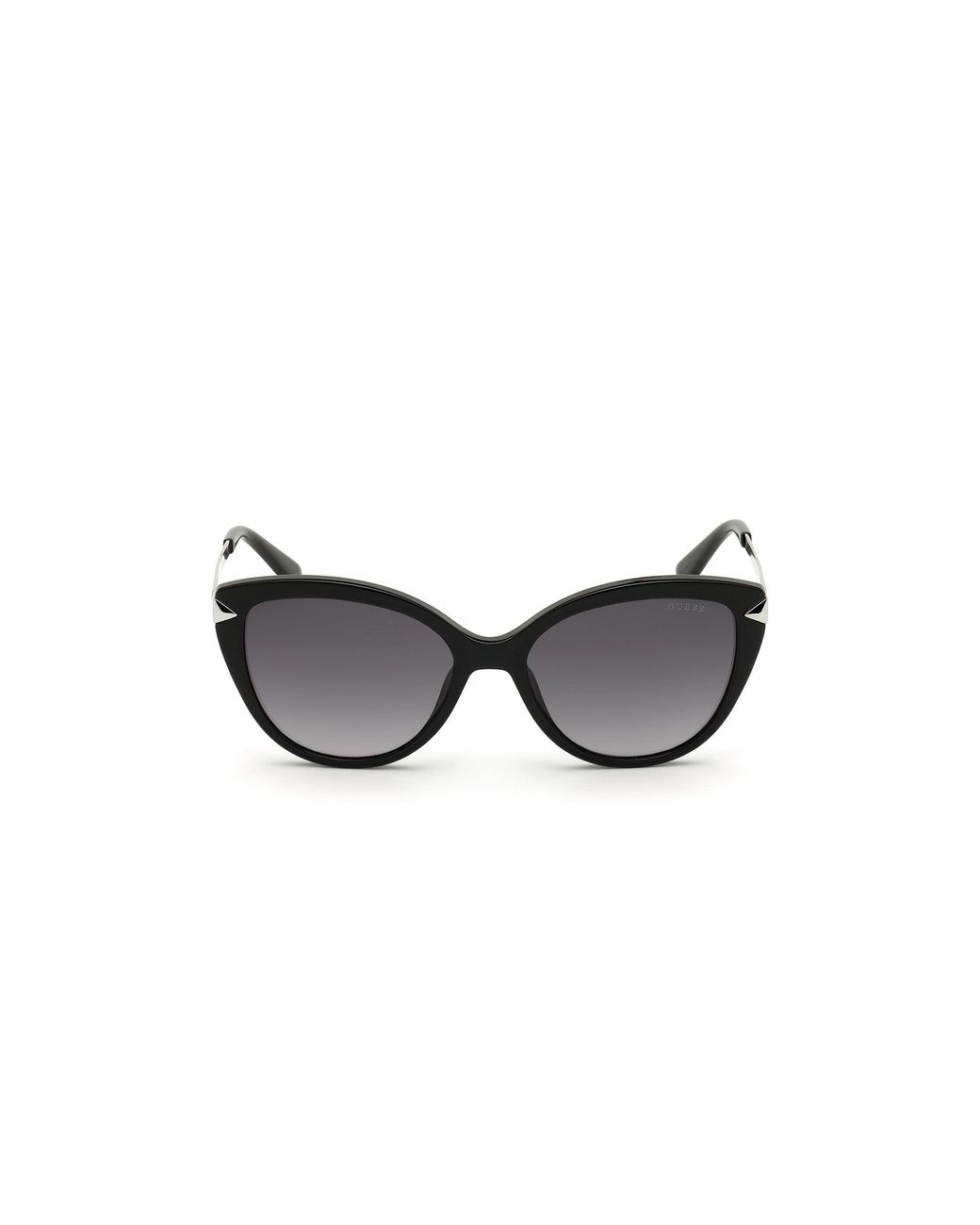 Guess Black Gu7658 01C Sunglasses Injected Smoke Cat Eye Normal