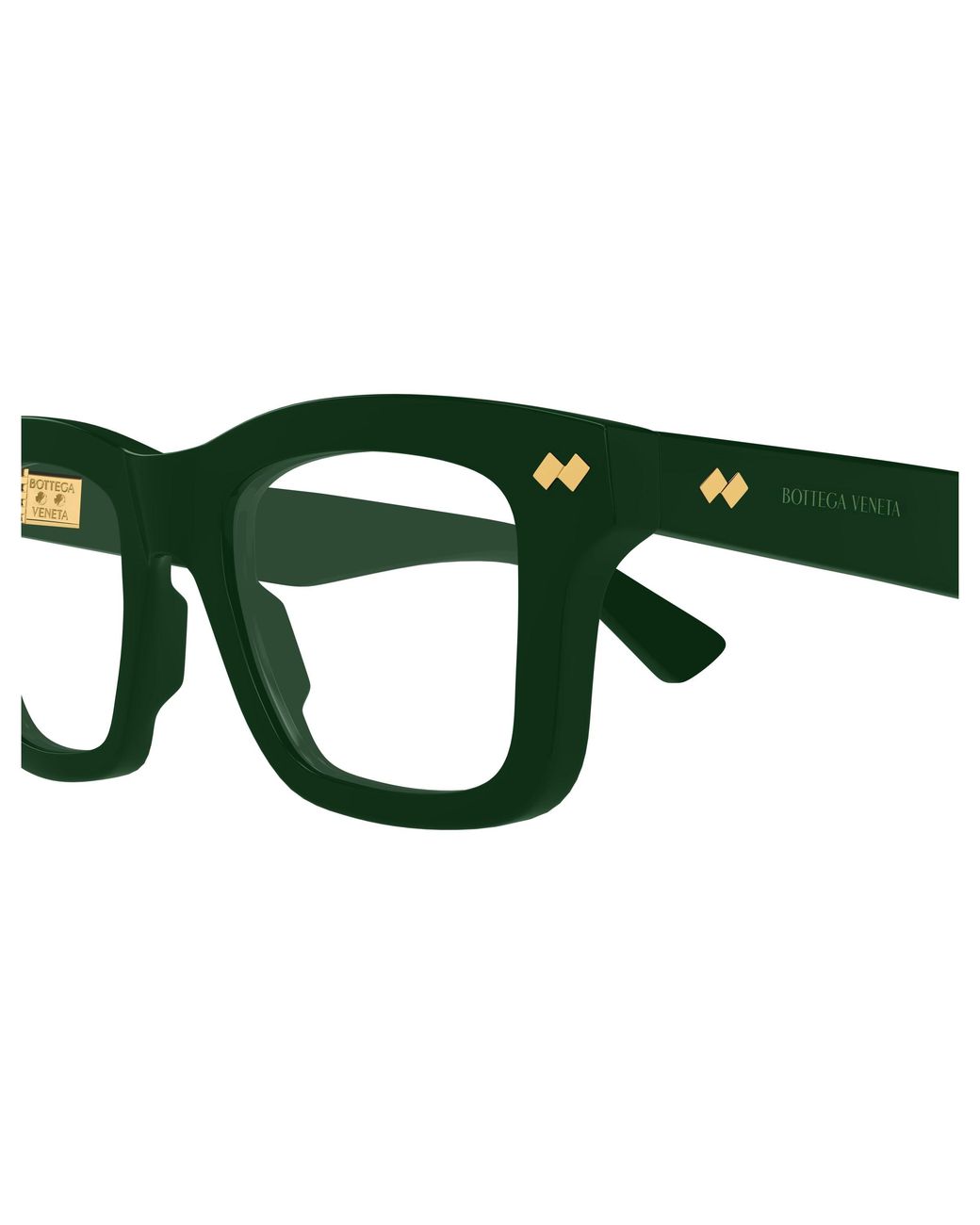 Bottega Veneta Green Bv1353O 008 Optical Frames Acetate Transparent Squared