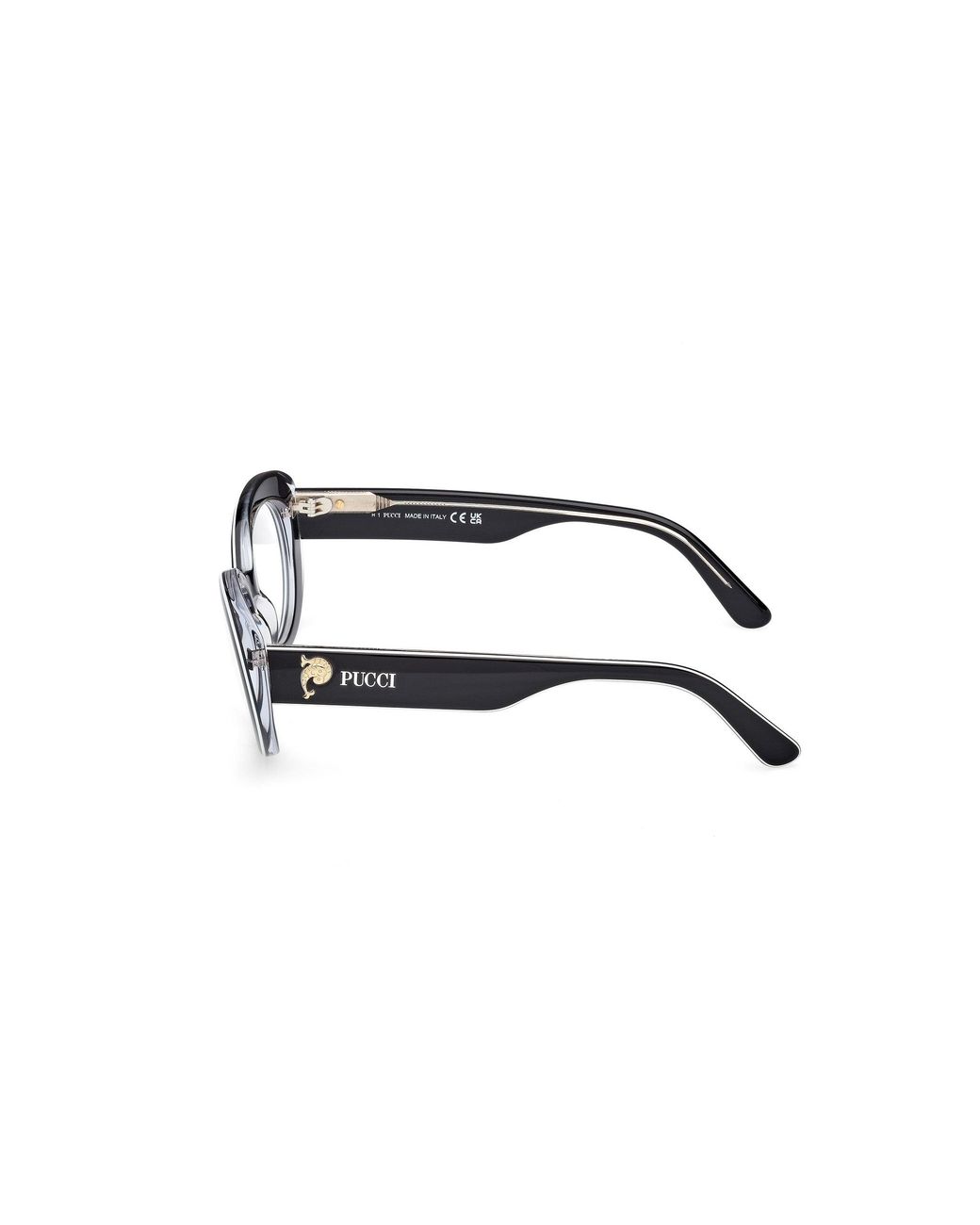 Emilio Pucci Black Ep5262 004 Optical Frames Acetate Round Normal