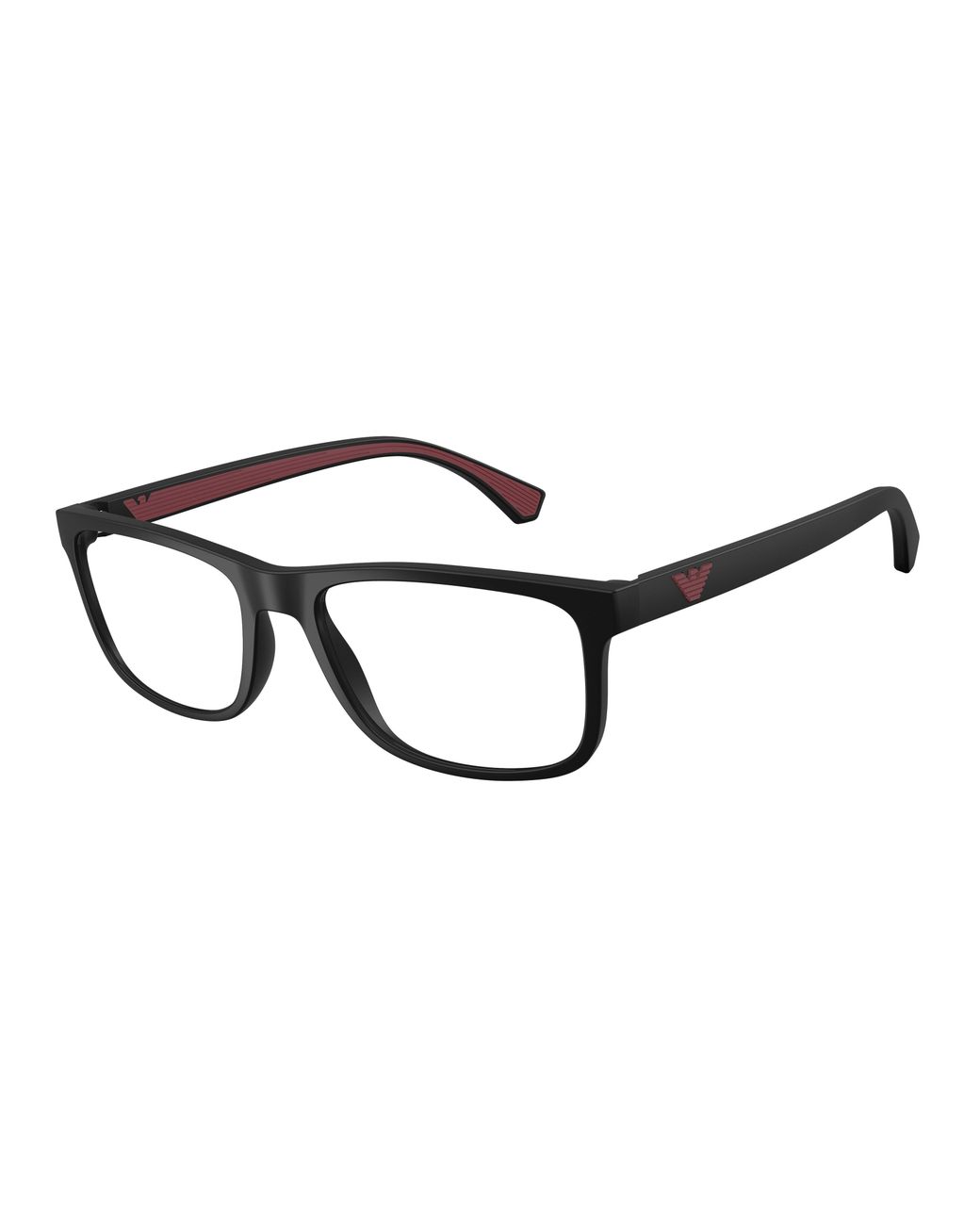 Emporio Armani Black Ea3147 5009 Optical Frames Injected Transparent Squared Normal for men