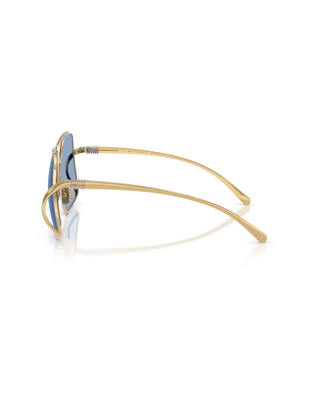 Miu Miu Black Mu A55S 5Ak30U Sunglasses Steel Squared Normal