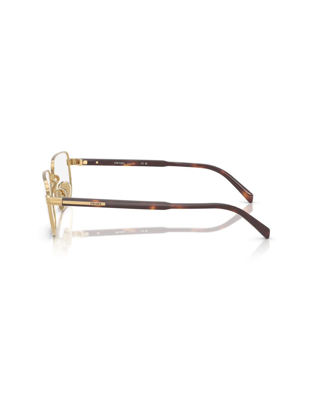 Prada Black Pr B51V 5Ak1O1 Optical Frames Transparent Squared Normal for men