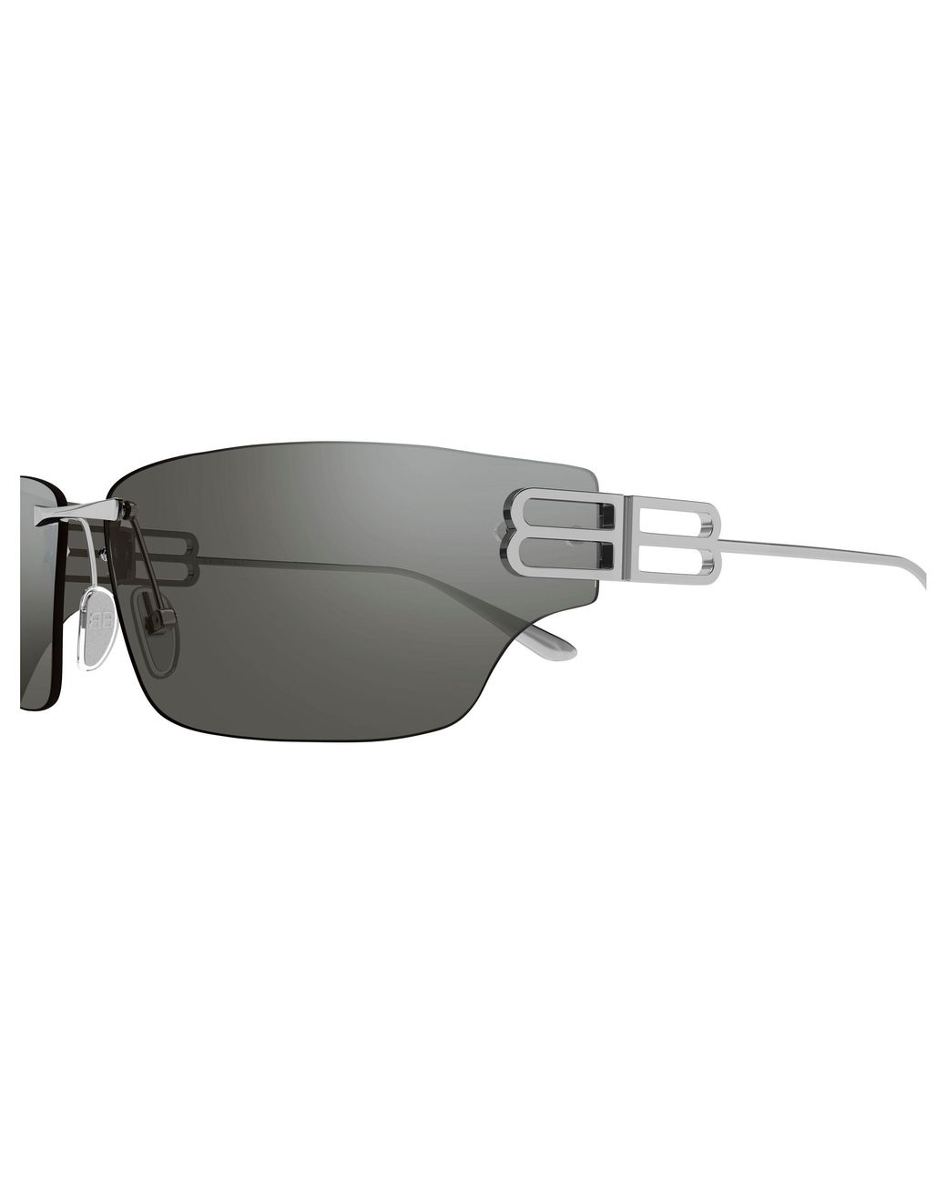 Balenciaga Black Bb0485Sa 003 Sunglasses Metal Squared