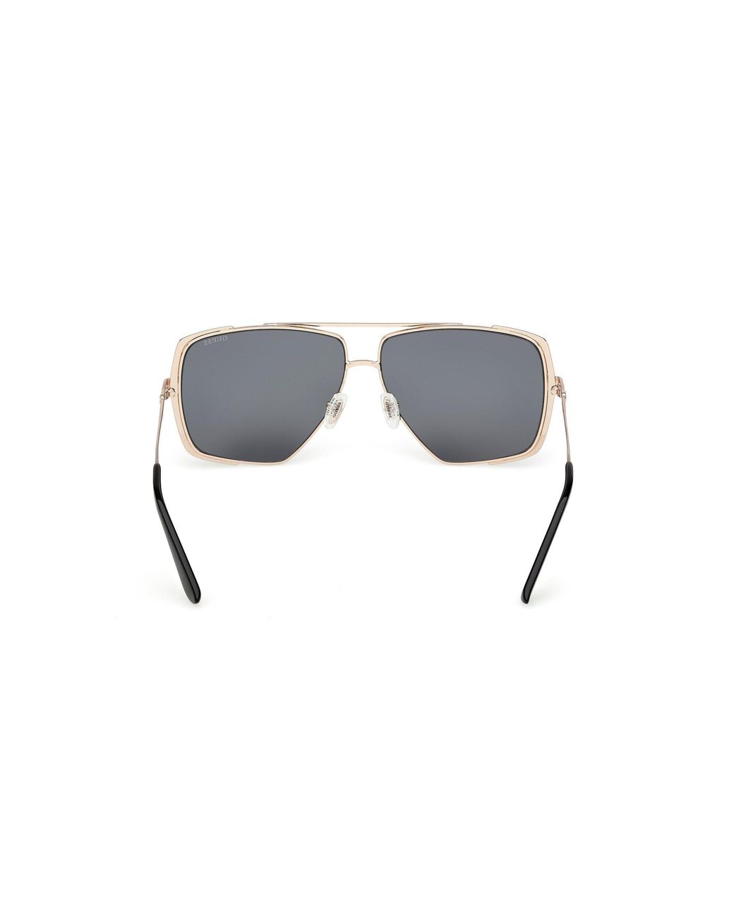 Guess Black Gu00220 02A Sunglasses Metal Smoke Squared Normal