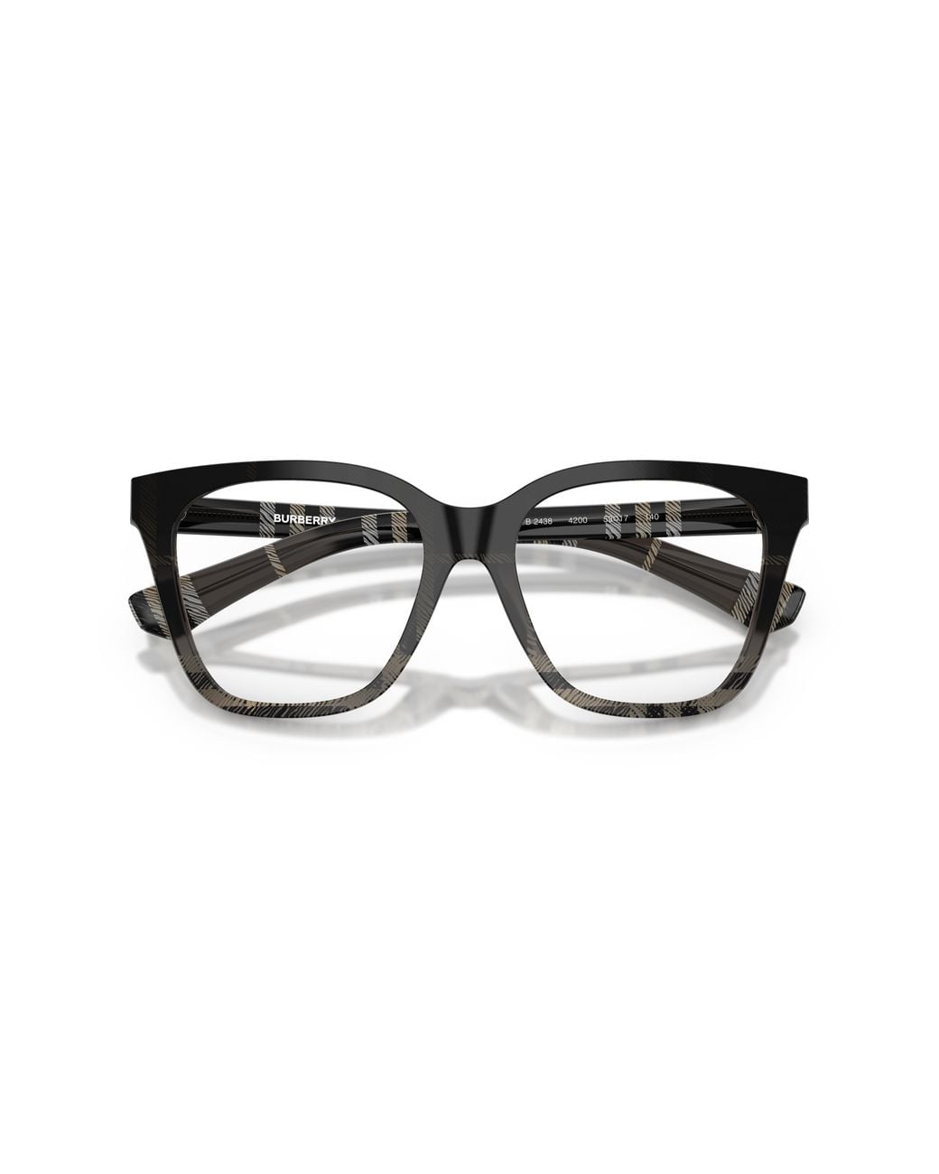 Burberry Black Be2438 4200 Optical Frames Acetate Squared Normal