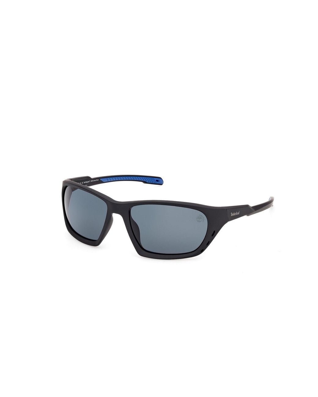 Timberland Black Tb00092 02D Sunglasses Injected Smoke Squared Polarized for men