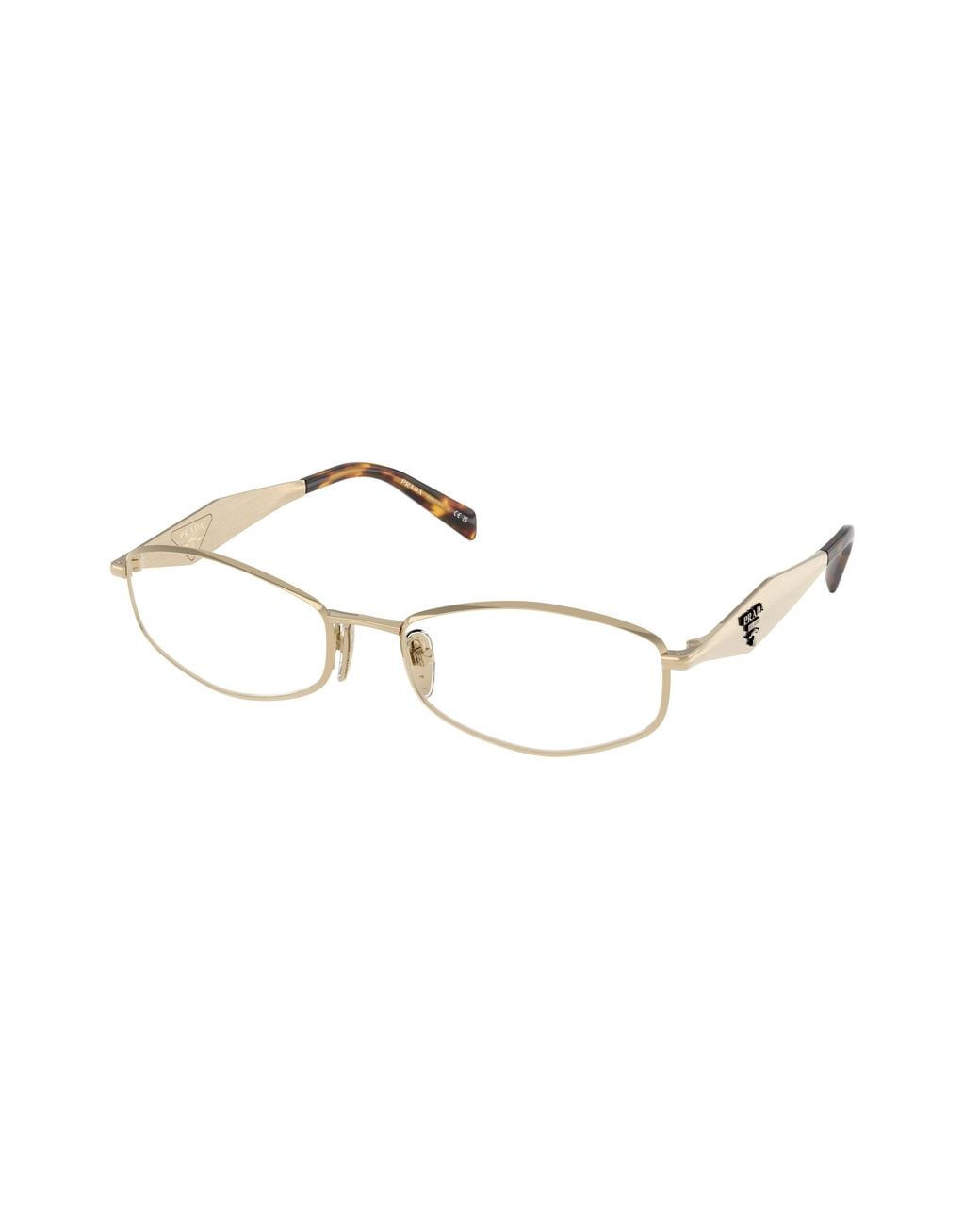 Prada Black Pr D58V Zvn1O1 Optical Frames Metal Transparent Round Normal