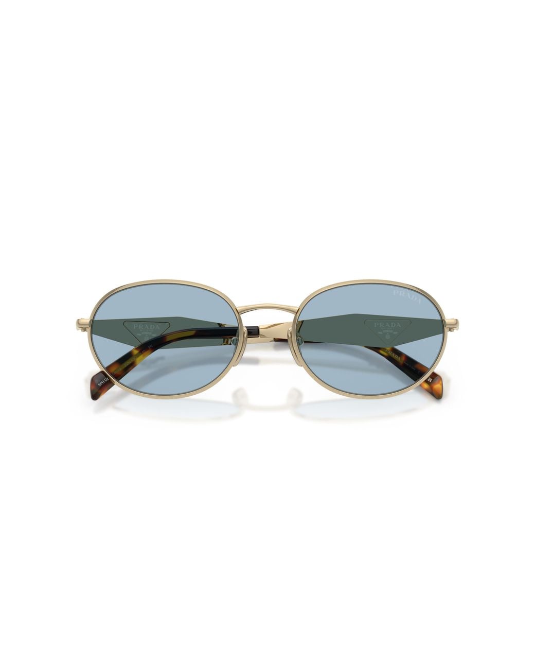 Prada Black Pr D57S Zvn40Q Sunglasses Metal Round Normal